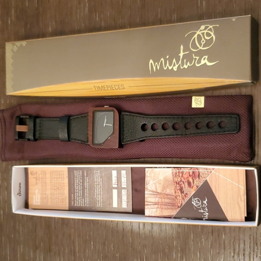 Mistura Mahogany Wood Mens Watch